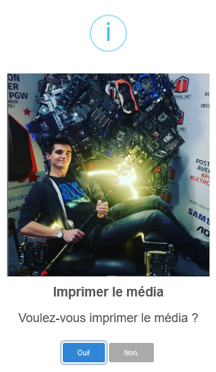 Imprimer un souvenir après coup, lancer l'impression.