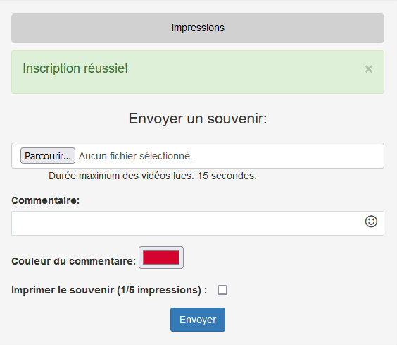 Envoyer un média sur PicturWall.