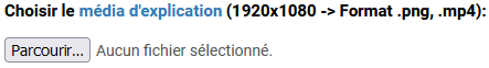 Paramètre: mode d'explication, choix de l'image.