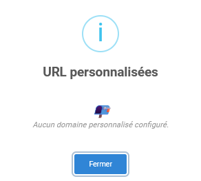 Panel animateur de PicturWall, page paramètres, section dns, liste vide